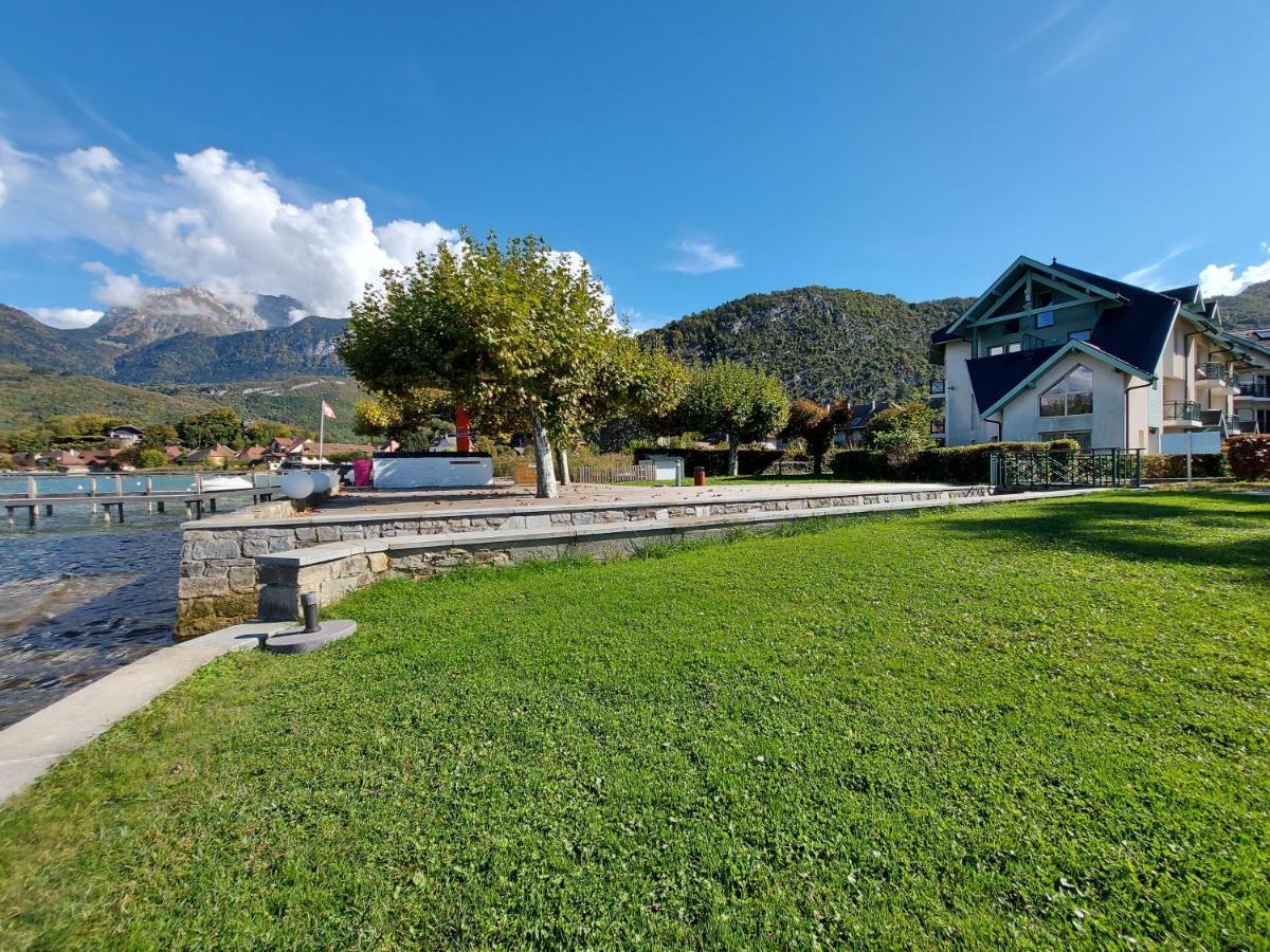 Au Bord Du Lac D'Annecy, Logement Type Loft, Dans Residence Avec Plage Et Ponton Privee دْوا المظهر الخارجي الصورة